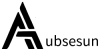 Logo entreprise Aubsesun avec typographie noire