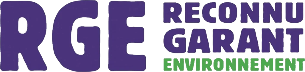 Logo RGE – Reconnu garant de l'environnement - Certification pour les professionnels de la rénovation énergétique.